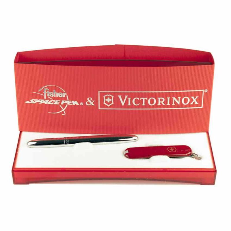 VICTORINOX SET CHROME BULLET + RED KNIFE